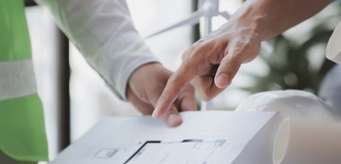 Architects and engineers are working together to edit the draft Architects and engineers are working together to edit the draft house plan that was designed after it was presented to the client and partially revised the design. Interior design and decoration ideas